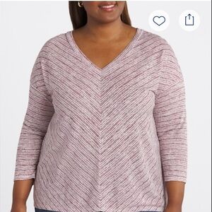 Bobeau Double V Bar Back Knit Top